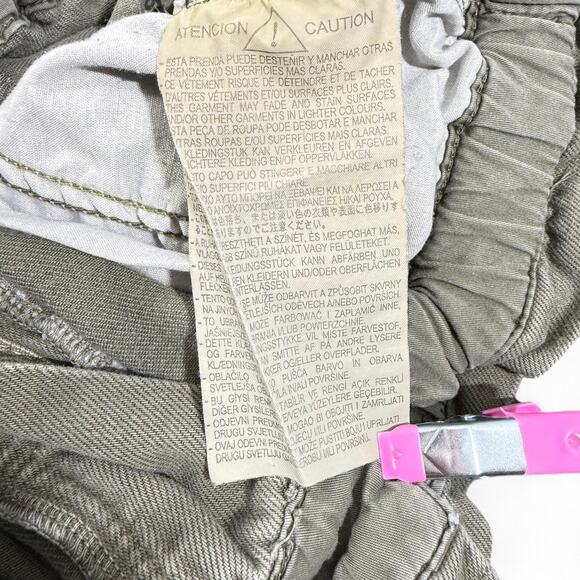 ZARA Women 6 Paperbag High Rise Baggy Barrel Leg Jeans Pant Gorpcore Olive Green - Picture 6 of 8